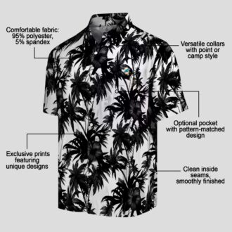 Miami Dolphins Palm Print Hawaiian Shirt, NFL Aloha Fan Gifts