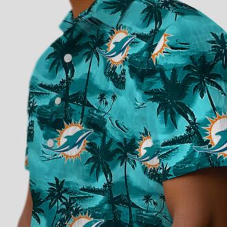 NFL Miami Dolphins Floral Hawaiian Shirt, Coastal Palm Summer Outfit