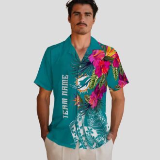 NFL Miami Dolphins Polynesian Hawaiian Shirt – Vibrant Floral Summer Style