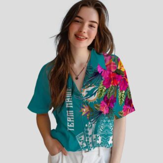 NFL Miami Dolphins Polynesian Hawaiian Shirt – Vibrant Floral Summer Style