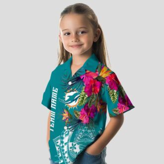 NFL Miami Dolphins Polynesian Hawaiian Shirt – Vibrant Floral Summer Style