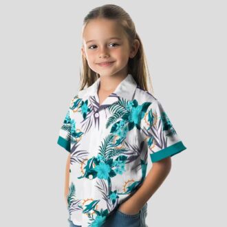 Tropical Miami Dolphins Hawaiian Shirt – Patriotic Hibiscus Aloha Style