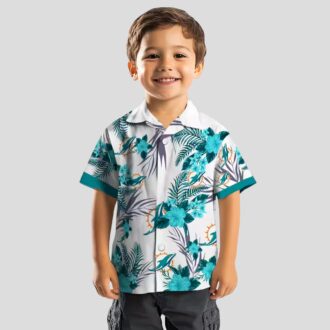 Tropical Miami Dolphins Hawaiian Shirt – Patriotic Hibiscus Aloha Style
