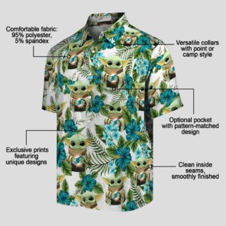 Tropical Miami Dolphins Yoda Green Hawaiian Shirt, Summer Beach Fan Outfit