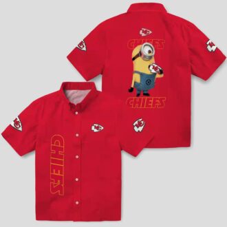 Best Kansas City Chiefs Stuart Minion Hawaiian Shirt, NFL Summer Game Day Apparel