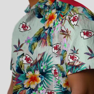 Best Limited Edition Kansas City Chiefs Hawaiian Shirt - Tropical Foliage Design