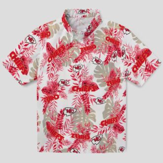 Best Red White Kansas City Chiefs Hawaiian Shirt - Hibiscus Tropical Vacation Wear