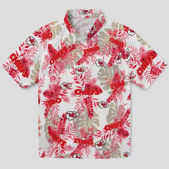 Best Red White Kansas City Chiefs Hawaiian Shirt - Hibiscus Tropical Vacation Wear