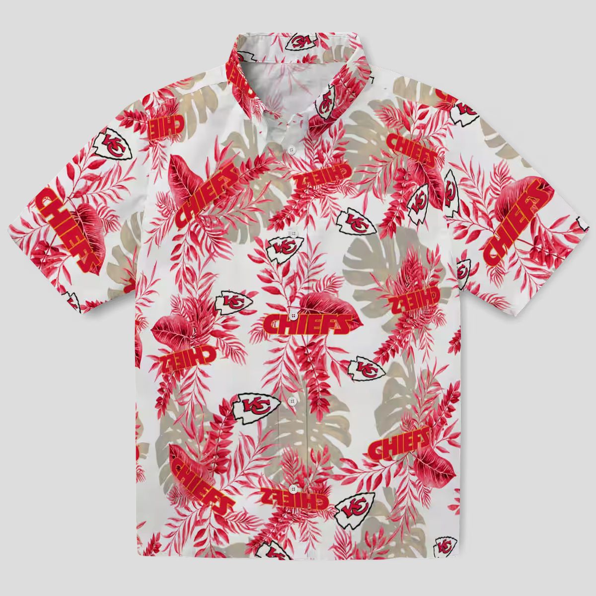 Best Red White Kansas City Chiefs Hawaiian Shirt - Hibiscus Tropical Vacation Wear