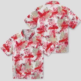 Best Red White Kansas City Chiefs Hawaiian Shirt - Hibiscus Tropical Vacation Wear