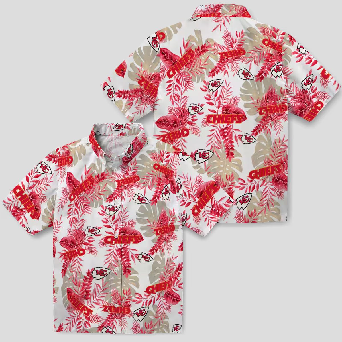 Best Red White Kansas City Chiefs Hawaiian Shirt - Hibiscus Tropical Vacation Wear