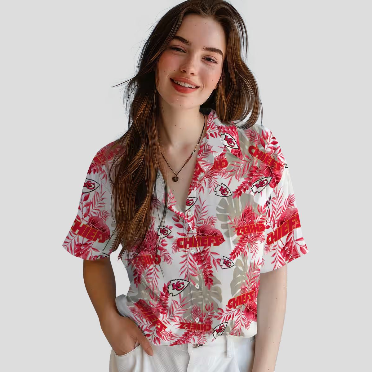 Best Red White Kansas City Chiefs Hawaiian Shirt - Hibiscus Tropical Vacation Wear