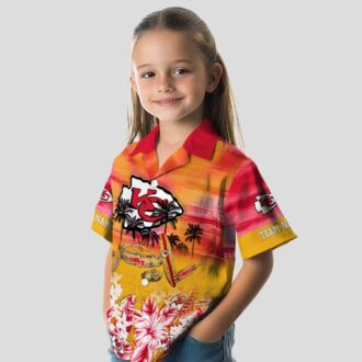 Custom Kansas City Chiefs Red Hawaiian Shirt, Tropical Canoe NFL Fan Gifts