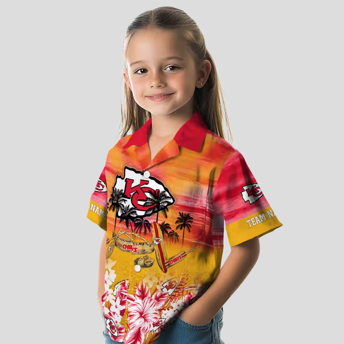 Custom Kansas City Chiefs Red Hawaiian Shirt, Tropical Canoe NFL Fan Gifts