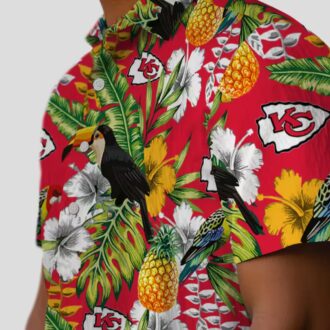 Kansas City Chiefs Aloha Hawaiian Shirt, Custom Tropical Red Green Toucan Shirt