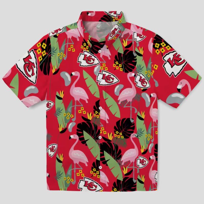 Kansas City Chiefs Flamingo Hawaiian Shirt, Summer Beach & Game Day Apparel