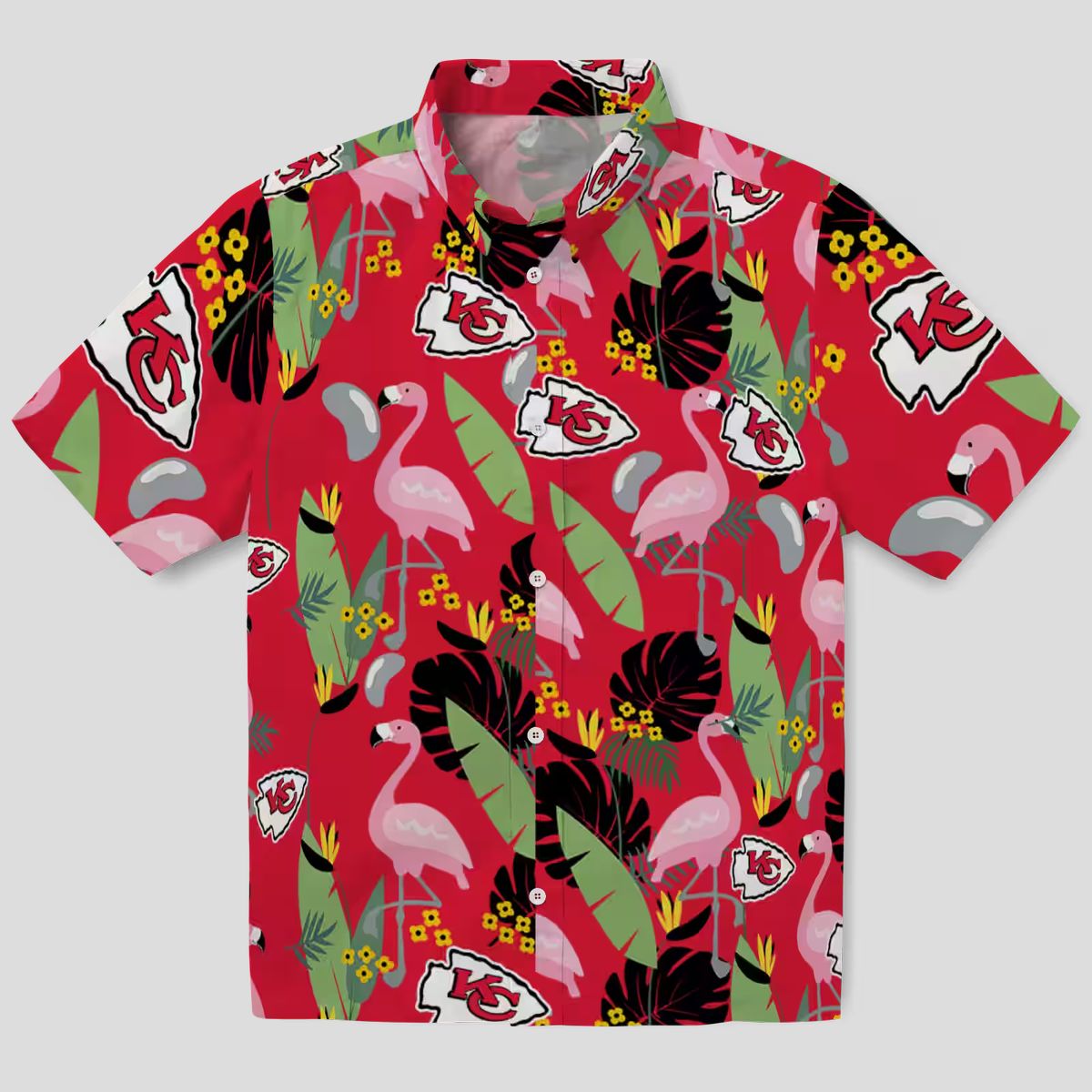 Kansas City Chiefs Flamingo Hawaiian Shirt, Summer Beach & Game Day Apparel