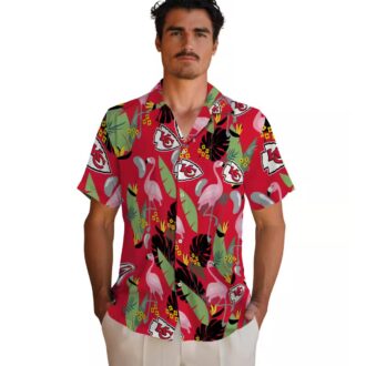 Kansas City Chiefs Flamingo Hawaiian Shirt, Summer Beach & Game Day Apparel