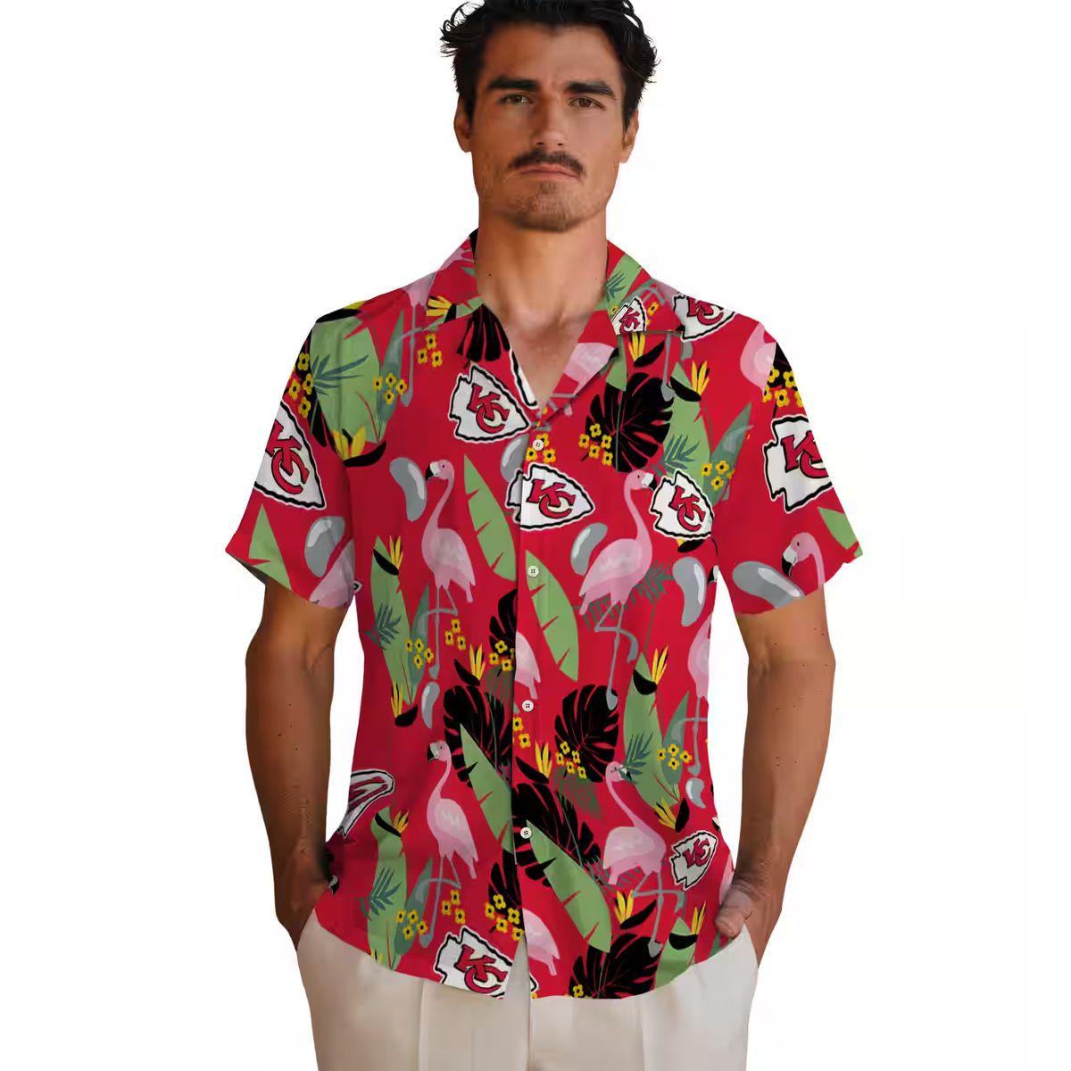 Kansas City Chiefs Flamingo Hawaiian Shirt, Summer Beach & Game Day Apparel