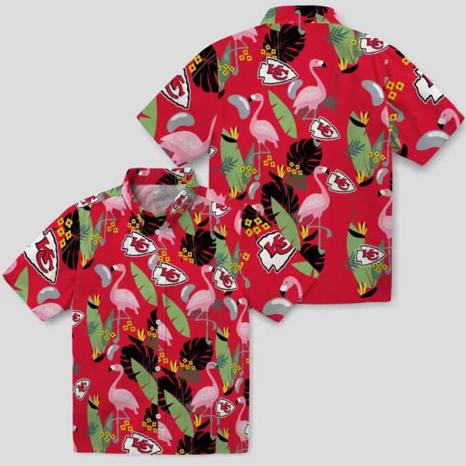Kansas City Chiefs Flamingo Hawaiian Shirt, Summer Beach & Game Day Apparel