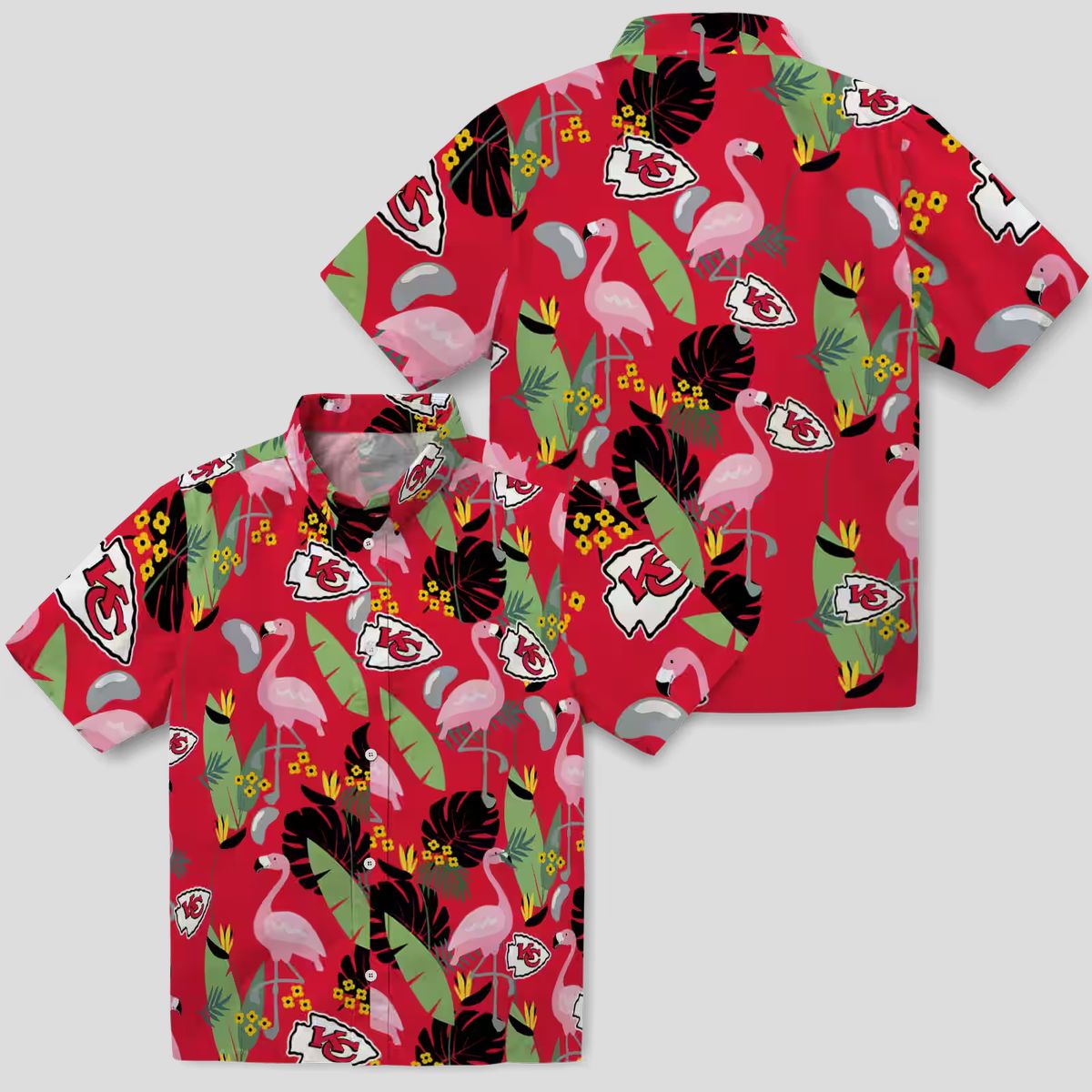 Kansas City Chiefs Flamingo Hawaiian Shirt, Summer Beach & Game Day Apparel