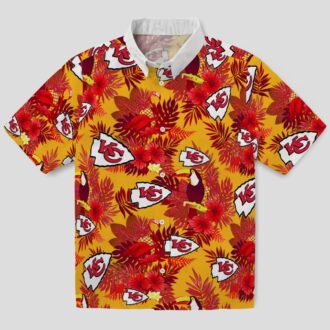 Kansas City Chiefs Floral Hawaiian Shirt, Red Tropical Toucan Game Day Outfit