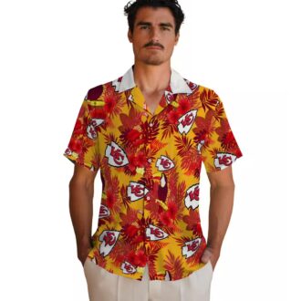 Kansas City Chiefs Floral Hawaiian Shirt, Red Tropical Toucan Game Day Outfit