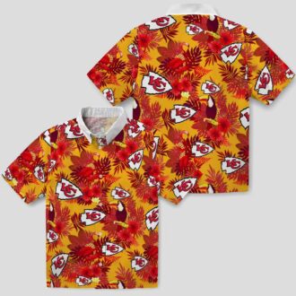 Kansas City Chiefs Floral Hawaiian Shirt, Red Tropical Toucan Game Day Outfit