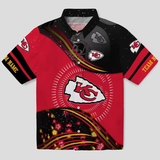 Kansas City Chiefs Football Hawaiian Shirt, Red Black Aloha Beach Outfit