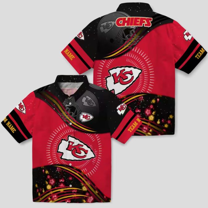 Kansas City Chiefs Football Hawaiian Shirt, Red Black Aloha Beach Outfit