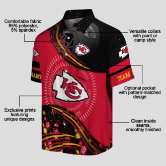 Kansas City Chiefs Football Hawaiian Shirt, Red Black Aloha Beach Outfit