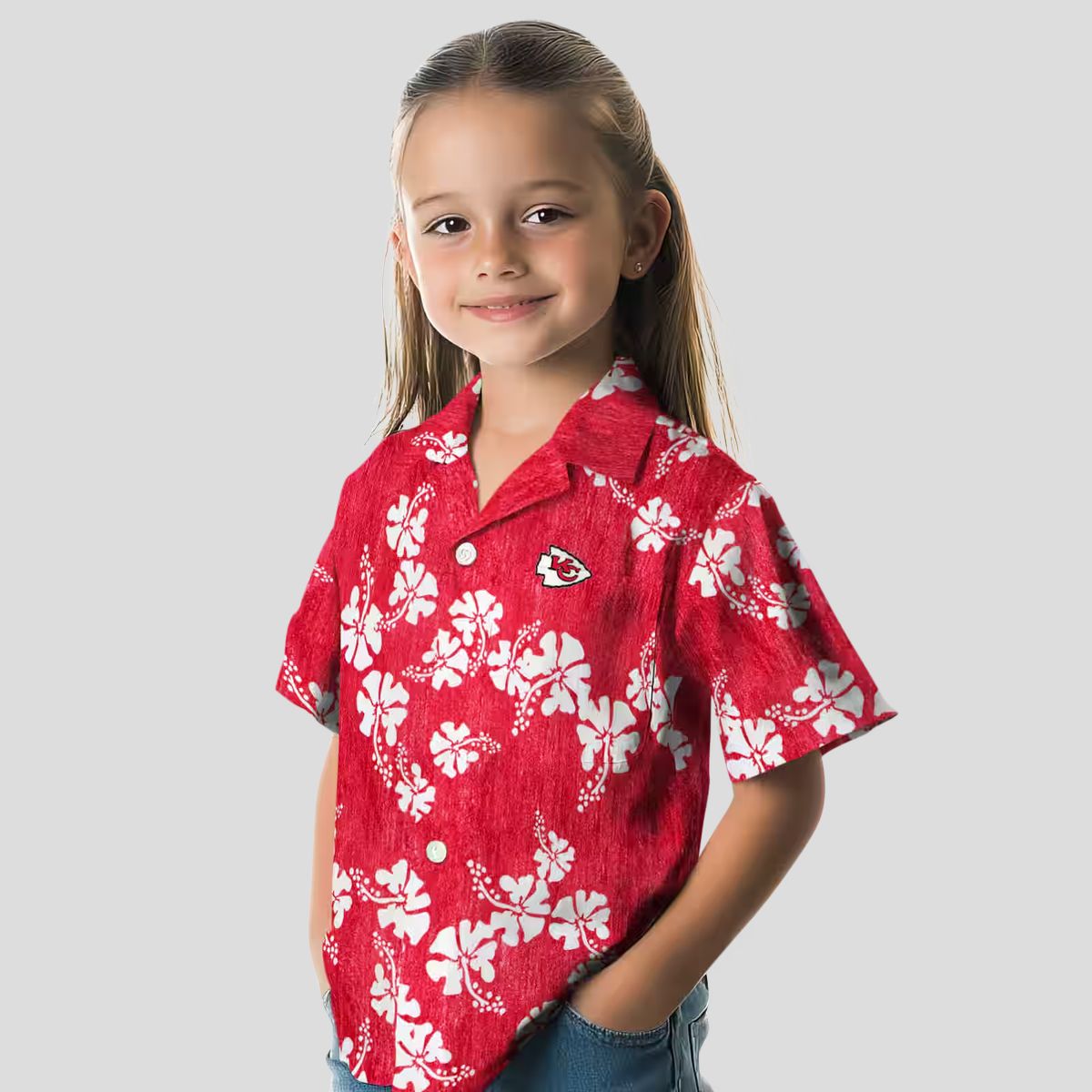 Kansas City Chiefs Hawaiian Shirt, Red Hibiscus Clusters Football Fan Apparel