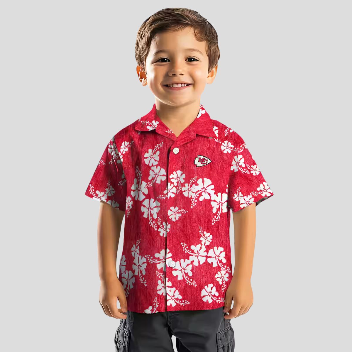 Kansas City Chiefs Hawaiian Shirt, Red Hibiscus Clusters Football Fan Apparel