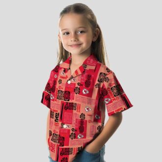 Kansas City Chiefs Hawaiian Shirt, Red Tribal Football Party Outfit