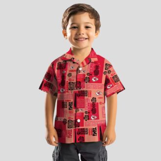 Kansas City Chiefs Hawaiian Shirt, Red Tribal Football Party Outfit