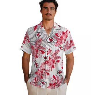 Kansas City Chiefs Hibiscus Hawaiian Shirt, Tropical Palm Beach Vacation Outfit