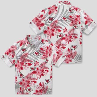 Kansas City Chiefs Hibiscus Hawaiian Shirt, Tropical Palm Beach Vacation Outfit