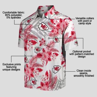 Kansas City Chiefs Hibiscus Hawaiian Shirt, Tropical Palm Beach Vacation Outfit