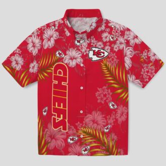 Kansas City Chiefs Hibiscus Red Hawaiian Shirt, Best NFL Fan Gift & Vacation Apparel