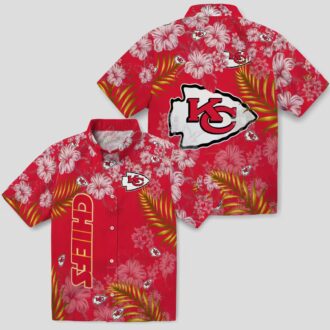 Kansas City Chiefs Hibiscus Red Hawaiian Shirt, Best NFL Fan Gift & Vacation Apparel