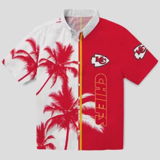 Kansas City Chiefs Palm Trees Hawaiian Shirt, Summer Vacation NFL Fan Apparel