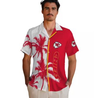 Kansas City Chiefs Palm Trees Hawaiian Shirt, Summer Vacation NFL Fan Apparel