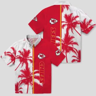 Kansas City Chiefs Palm Trees Hawaiian Shirt, Summer Vacation NFL Fan Apparel