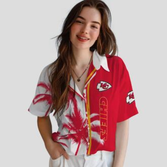 Kansas City Chiefs Palm Trees Hawaiian Shirt, Summer Vacation NFL Fan Apparel