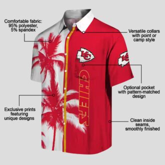 Kansas City Chiefs Palm Trees Hawaiian Shirt, Summer Vacation NFL Fan Apparel