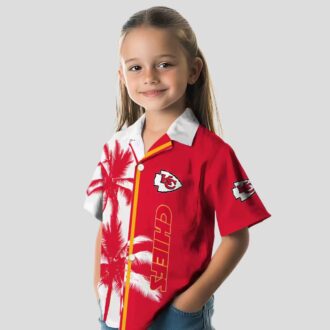Kansas City Chiefs Palm Trees Hawaiian Shirt, Summer Vacation NFL Fan Apparel