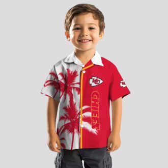 Kansas City Chiefs Palm Trees Hawaiian Shirt, Summer Vacation NFL Fan Apparel