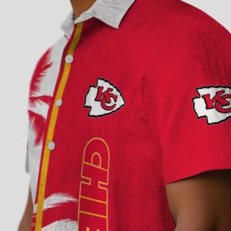 Kansas City Chiefs Palm Trees Hawaiian Shirt, Summer Vacation NFL Fan Apparel