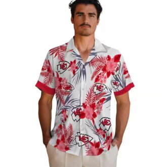 Kansas City Chiefs Patriotic Hawaiian Shirt, Hibiscus Floral Game Day Outfit