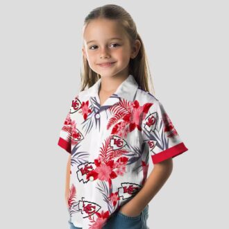 Kansas City Chiefs Patriotic Hawaiian Shirt, Hibiscus Floral Game Day Outfit